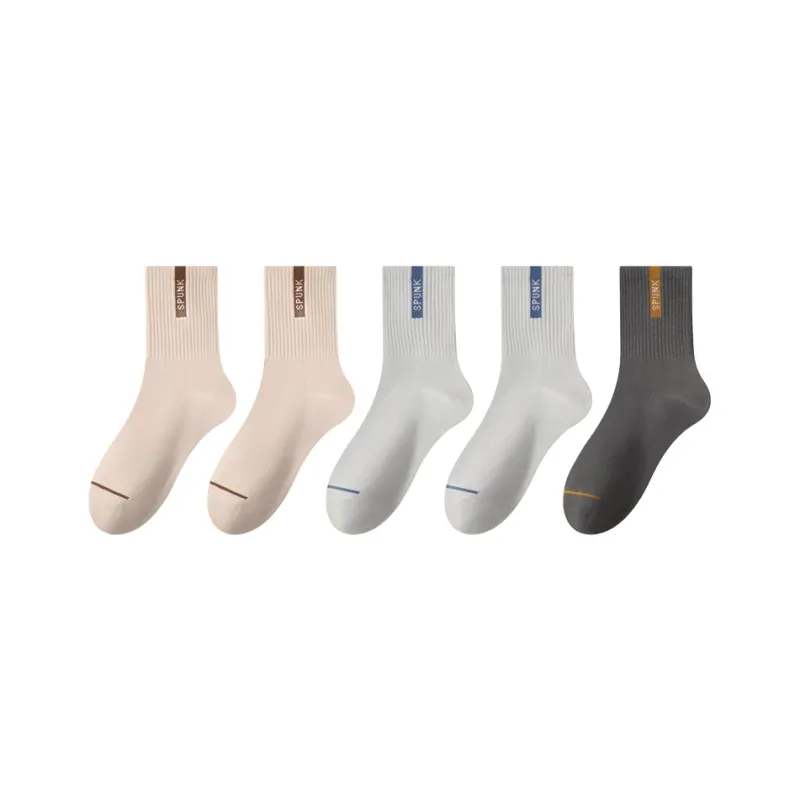 PLANDOO Mid Calf Socks Unisex 5 Pack-19