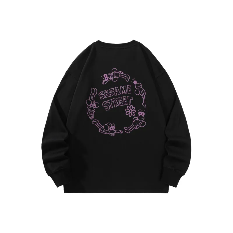SESAME STREET Drop Shoulder Sleeve T Shirt Unisex-0