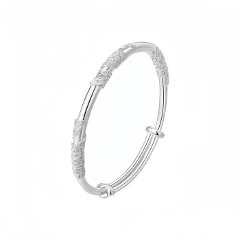 JINLUWANG 999 Fine Silver Bangles Women's