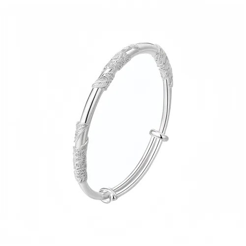 JINLUWANG 999 Fine Silver Bangles Women's