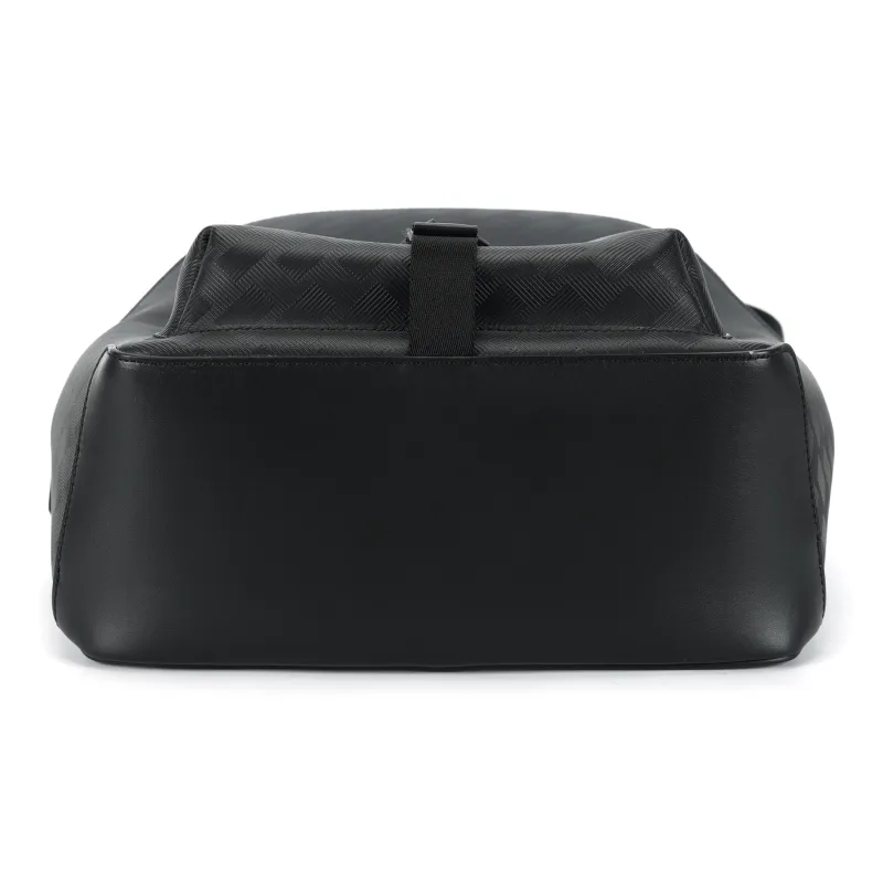MONTBLANC Grained Cow Leather Backpack Men's Black-3