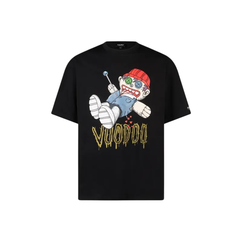 PHOBIA ARCHIVE Testa Di Chezzo Black T-Shirt Voodoo T-Shirt Men's Black-0