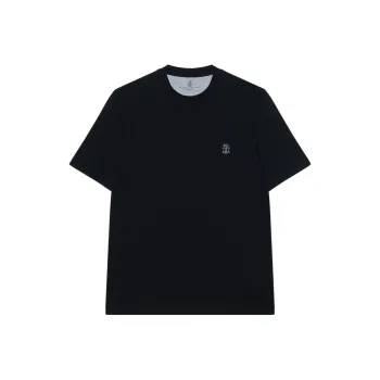 Brunello Cucinelli Logo Printed Crewneck T-Shirt