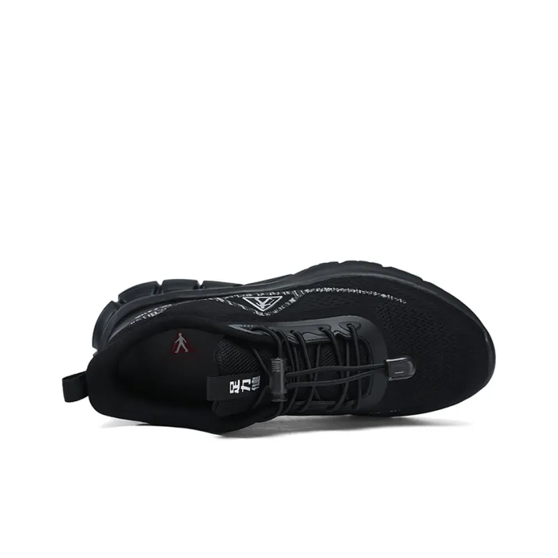 ZULIZ Sports Elderly Shoes Casual Shoes Men Low Top Black/Dark Blue-3