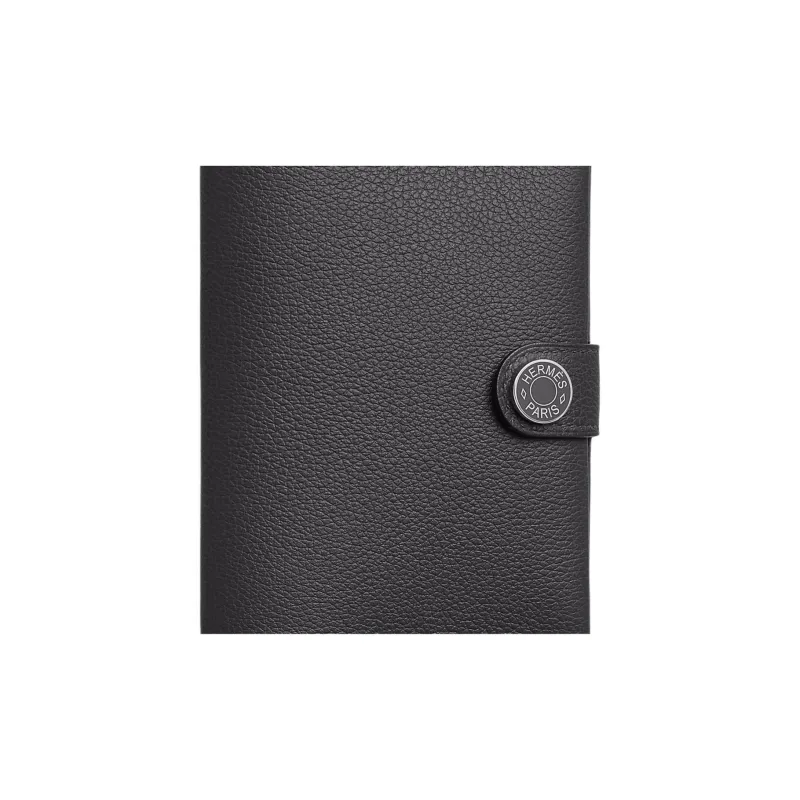 HERMES R.M.S Evercolor Leather Passport Holder Men's Slate Gray-3