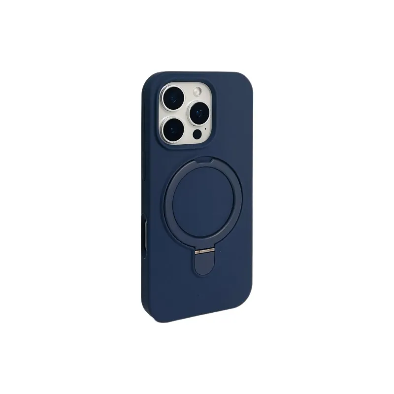 Sopi Silicone Material Solid Color Magnetic Stand Phone Cases Compatible With IPhone 16/15 Pro Max/Apple 13/14 Pro/Max-16