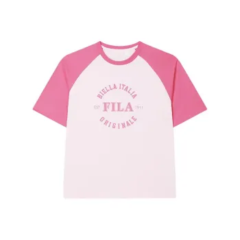 FILA SS24 T Shirt Unisex Light Cherry Blossom Pink