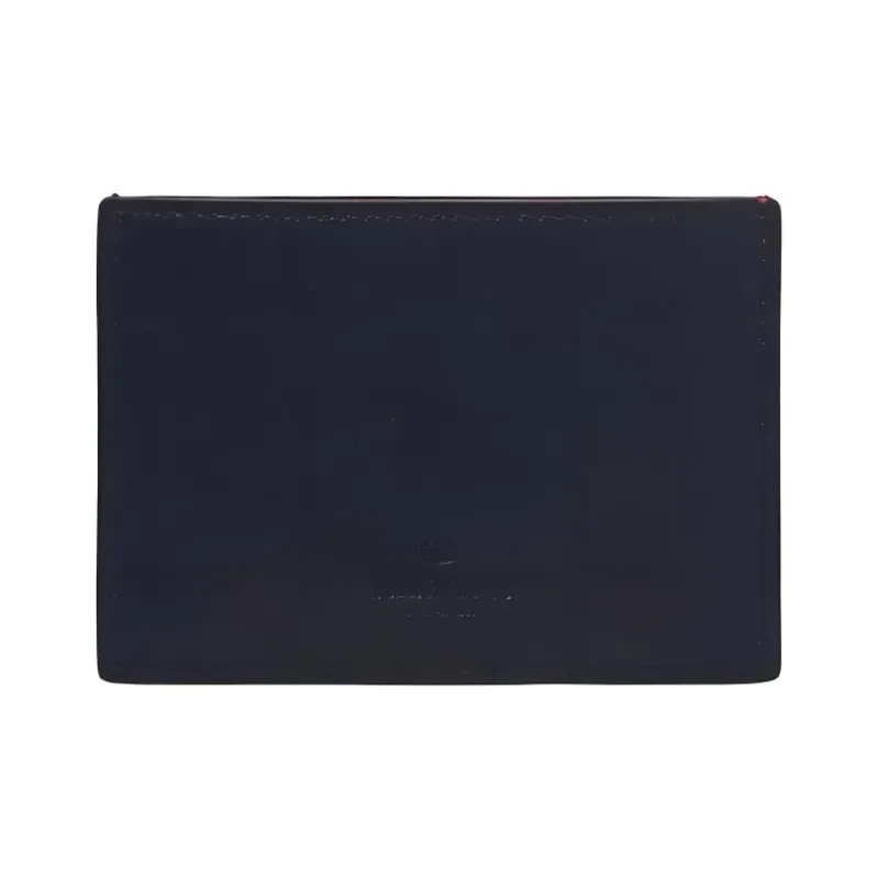 Valentino Leather Card Holder Card Holder Regular Men's Red & Marine Blue-3