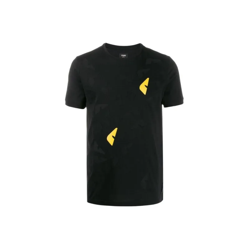 FENDI T Shirts Men Black-0