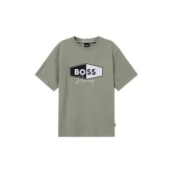 HUGO BOSS Crew Neck Casual Short Sleeved T Shirts Men's Khaki