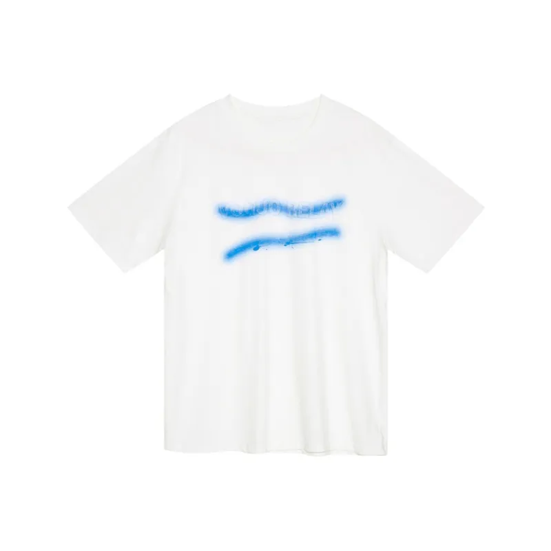 Voguo Relay Crew Neck Couple T Shirt Unisex Black White-0