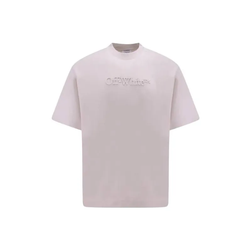 OFF-WHITE T-Shirts Men Pink White-0