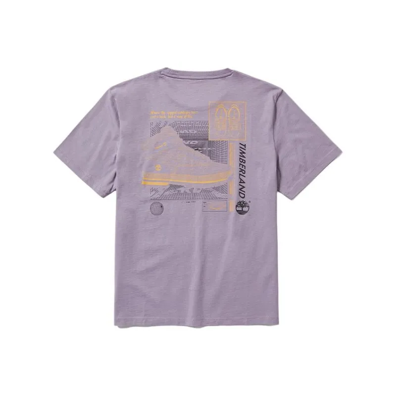 Timberland T Shirt Unisex Gray Purple-0