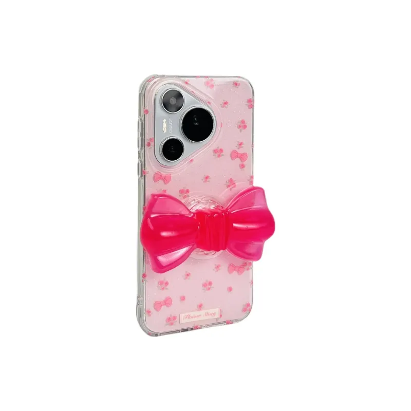 Sopi Acrylic Material Floral 3D Effect Bowknot Phone Cases Compatibility  Huawei Mate 70/60/50 Pro/Pura 70/70 Pro+-9