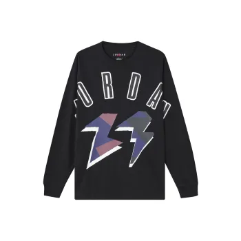 Jordan Drop Shoulder Sleeve T Shirt Men's Black