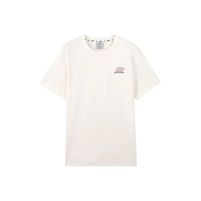 Skechers T Shirts Unisex Marshmallow White-0