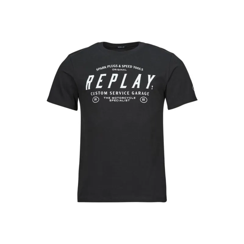 REPLAY T-Shirts Men Black-0