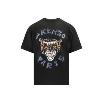 KENZO Logo Tiger Printed Crewneck T Shirt