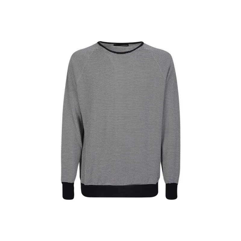 LARDINI Horizontal stripe Crew Neck Jumper-0