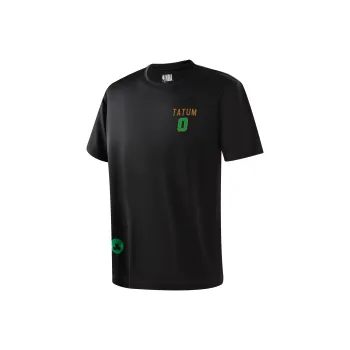 NBA Drop Shoulder Sleeve T-Shirt Unisex Black
