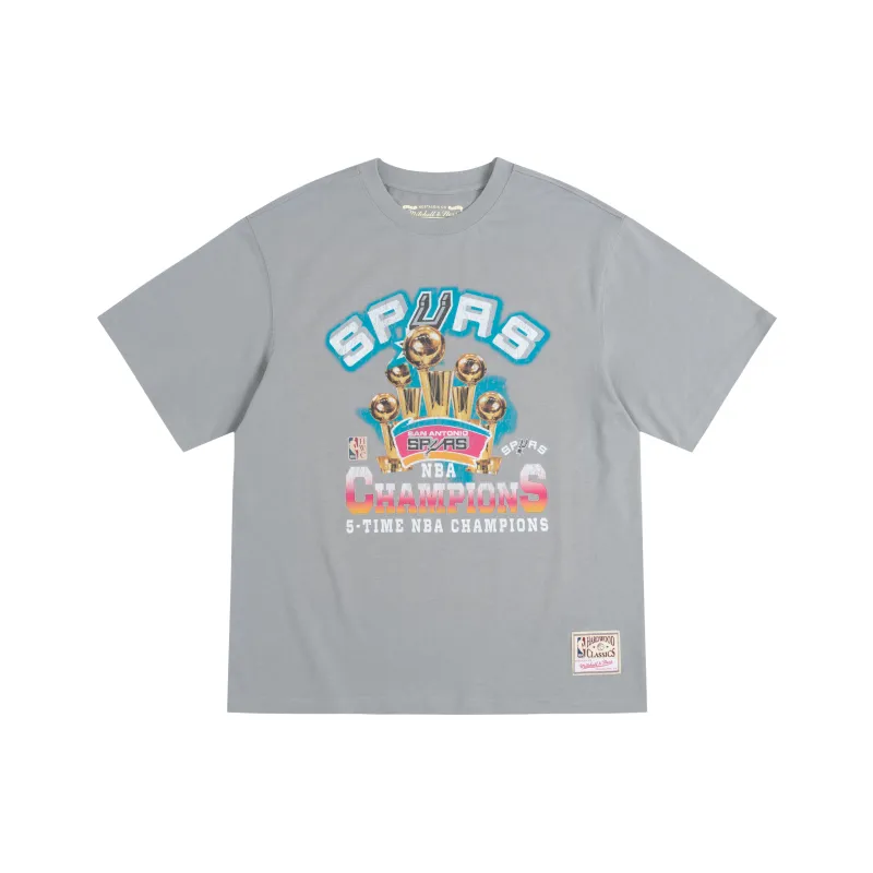 Mitchell & Ness Drop Shoulder Sleeve T-Shirt Unisex Gray-0