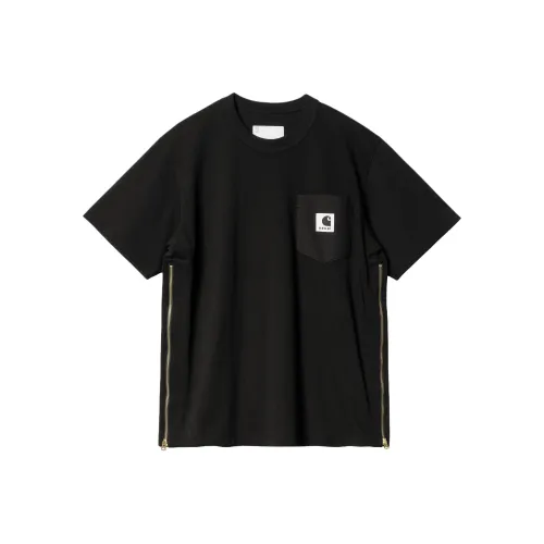 사카이 Carhartt WIP 협업 SS24 블랙 남녀공용 티셔츠