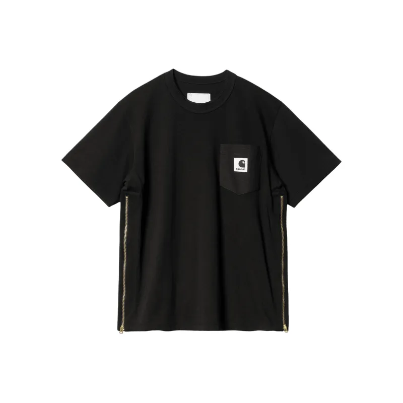 Carhartt Wip X Sacai Carhartt WIP Co branded SS24 T Shirts Unisex Black-0