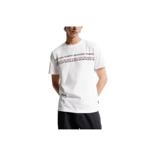 Tommy Hilfiger Center Chest Stripe T-Shirt T-Shirt Men's White