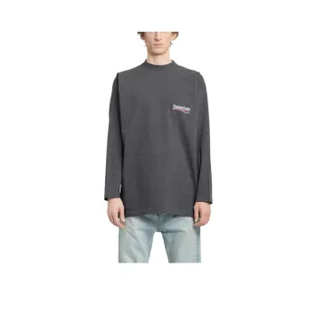 Balenciaga Logo Embroidered Long Sleeve T Shirt