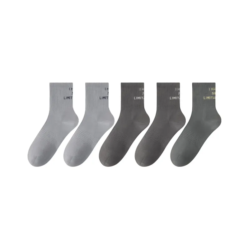 PLANDOO Mid Calf Socks Unisex 5 Pack-12