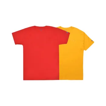Champion T Shirts Unisex Red+Yellow