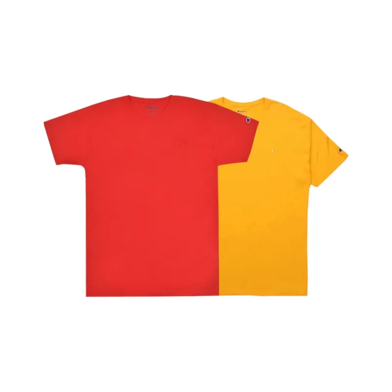 Champion T Shirts Unisex Red+Yellow-0