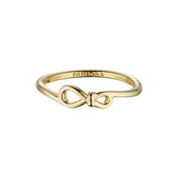 Pandora Sterling Silver 14K Gold Plated Rings Unisex Gold