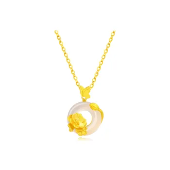 Crafts Women's Chalcedony Jade Necklaces Unisex