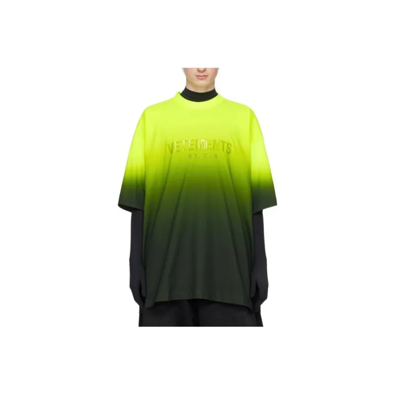 Vetements T-Shirts Men Yellow Gradient-0