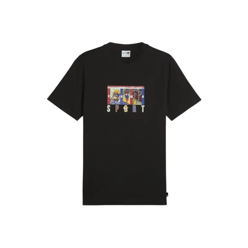 PUMA TOWELING CAT T-Shirts Men Black-0