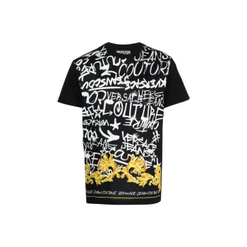 VERSACE JEANS COUTURE Graffiti print Cotton T shirt