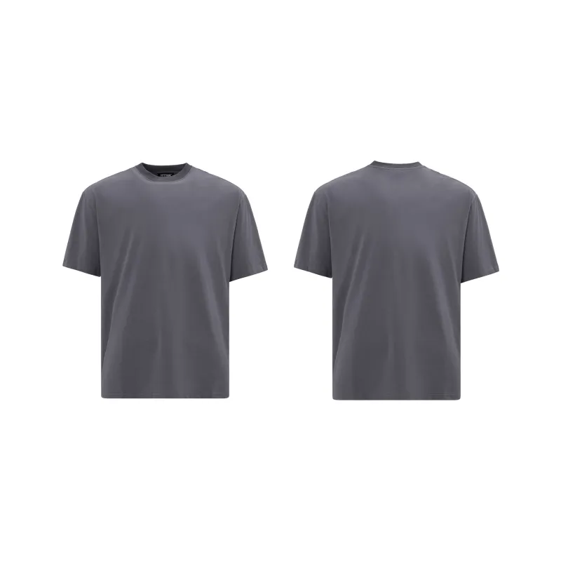 MT99 Short Sleeved T Shirts Casual Loose Fit Minimalist Style Men's Premium Solid Color-5