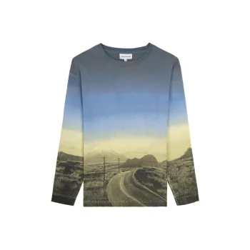 Maison Kitsune Graphic Printed Long Sleeved T Shirt