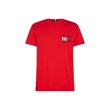 Tommy Hilfiger New York Logo Crew Neck T-Shirt T-Shirt Men's Red