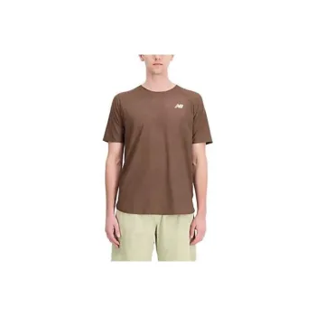 New Balance T Shirts Men Brown