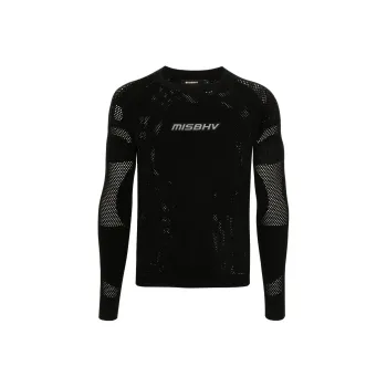 Misbhv Openwork Long Sleeved Knitted T Shirt