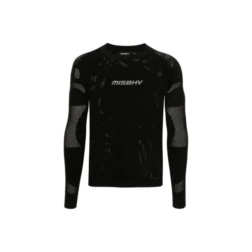 Misbhv Openwork Long Sleeved Knitted T Shirt