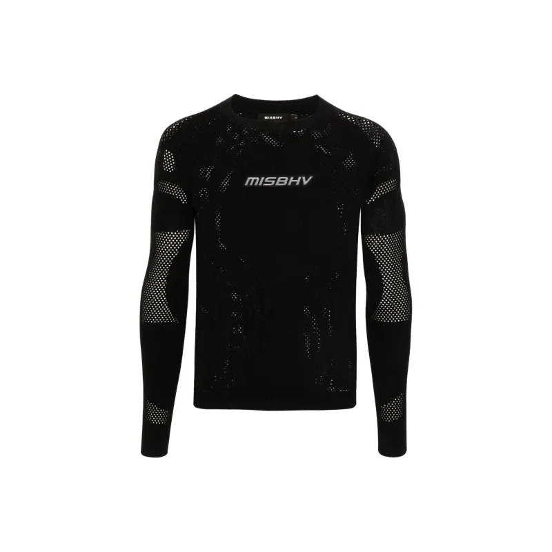 Misbhv Openwork Long Sleeved Knitted T Shirt-0