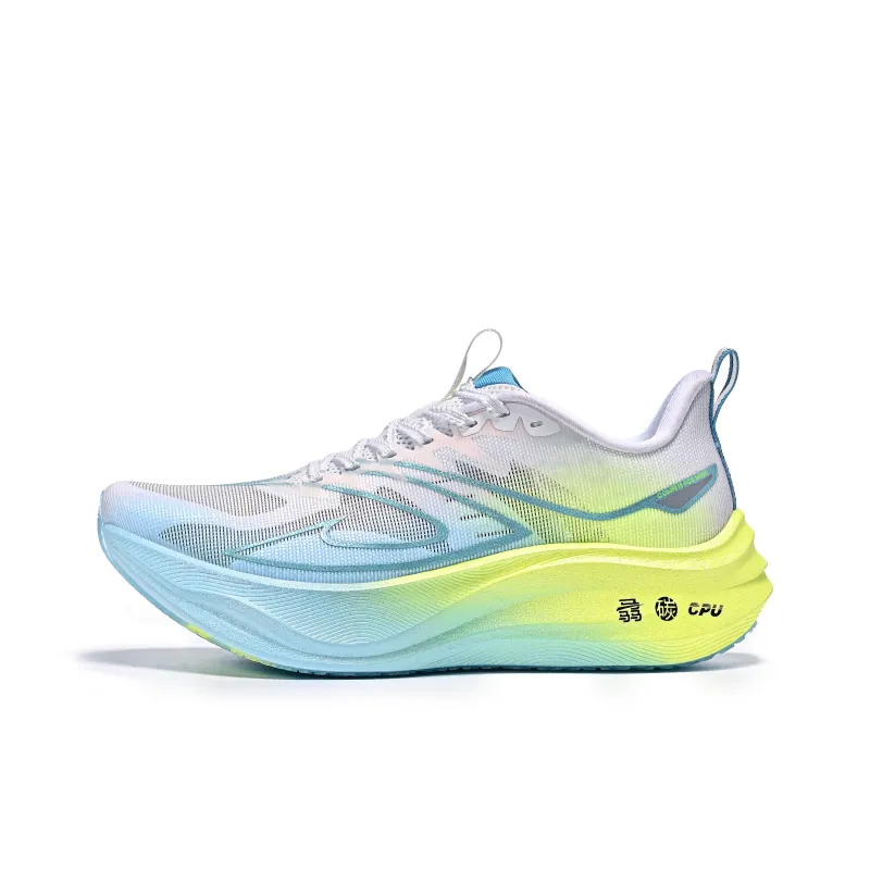 DEERWAY Running Shoes Unisex Low Top Bright Neon White Yellow-4