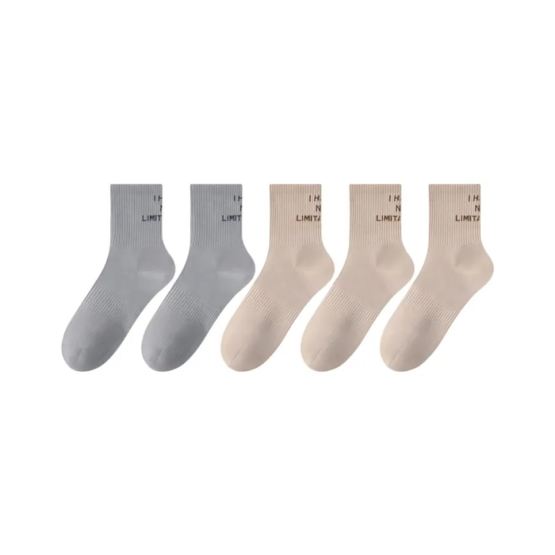 PLANDOO Mid Calf Socks Unisex 5 Pack-17