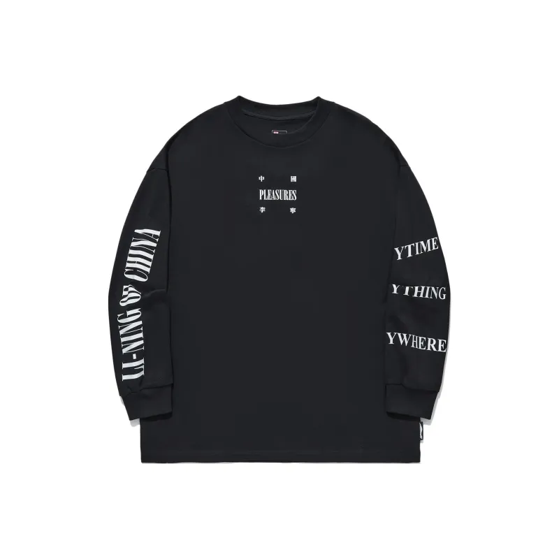 Pleasures X LiNing T Shirts Unisex Black-0