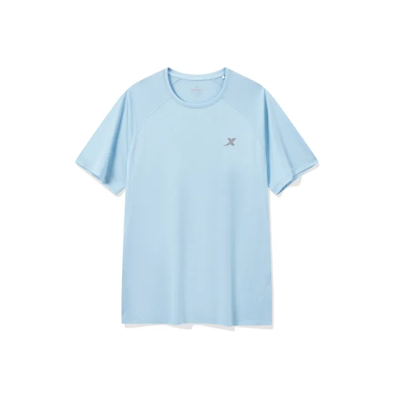 XTEP Variety Training Collection Short Sleeved Knitwear Men's Azure Blue-0