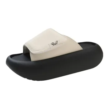 Yamada Hyakuju Slippers White Black Silver