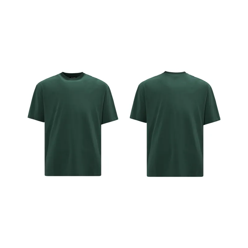MT99 Short Sleeved T Shirts Casual Loose Fit Minimalist Style Men's Premium Solid Color-25